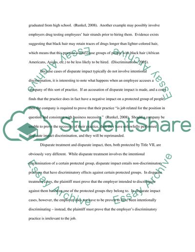 Disparate Impact Drug Testing