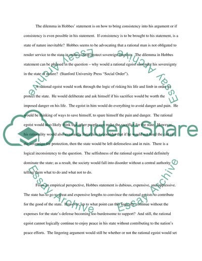 Thomas Hobbes Theory about State and Power in Leviathan