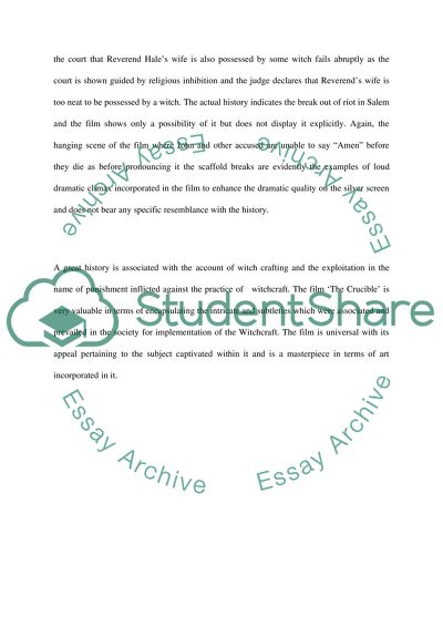 The Analysis of Crucible Film
