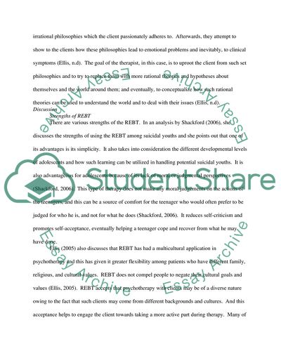 Rational Emotive Behaviour Therapy (REBT) By Albert Ellis