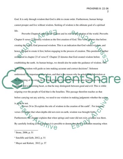 An Exegesis of Book of Proverbs