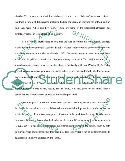 Comparison of Parental Changes in the Past and Today