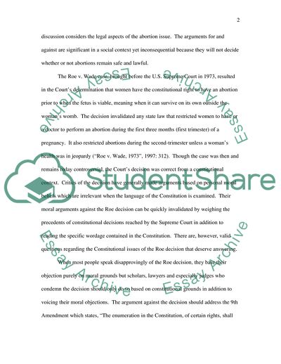 Abortions Should Be Legal