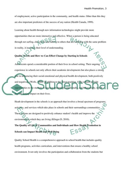 Importance of Well-designed Health Communication Activities in Schools