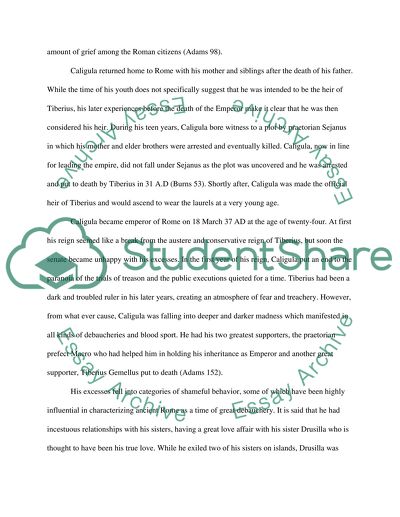 Essay On High School Dropouts Caligua Roman Empire High School Essay Samples also English Short Essays Caligua Roman Empire Essay Example Topics And Well Written Essays Proposal Argument Essay Topics