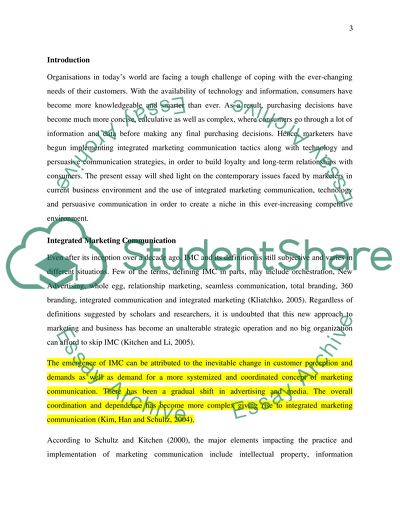 Integrated Marketing Communication and Electronic Relationship