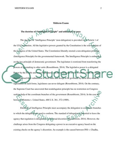 The Doctrine of Intelligible Principle