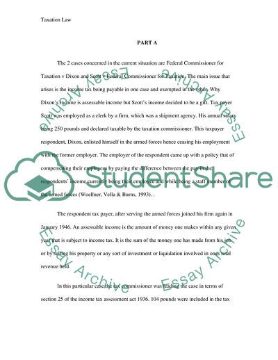 The Payment to the Taxpayer in FCT versus Dixon