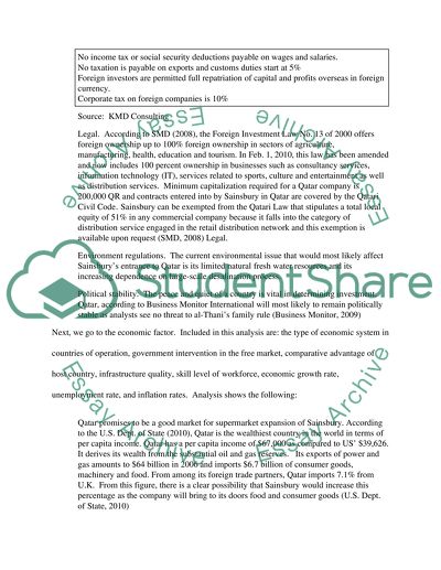 Environmental Audit of the Sainsbury