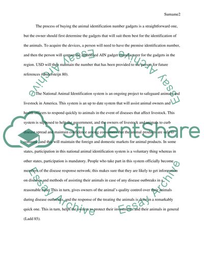 For and Against a National Animal Identification System in the U.S