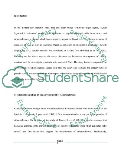Mechanisms Involved in the Development of Atherosclerosis