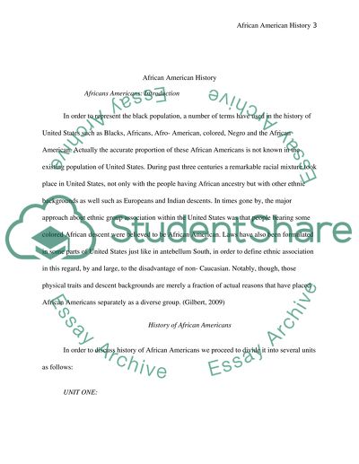 History of African Americans