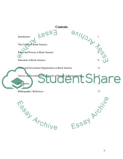 Poverty in Rural America