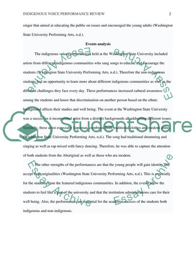 Indigenous Voice Performance