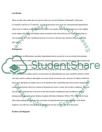 Sodium, Potassium, and Urea