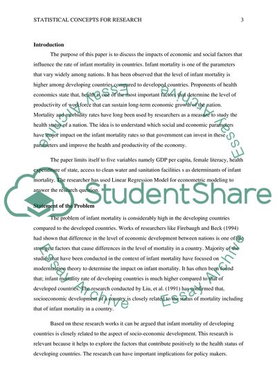 The Problem of Infant Mortality