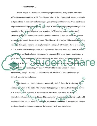 Control room, summary