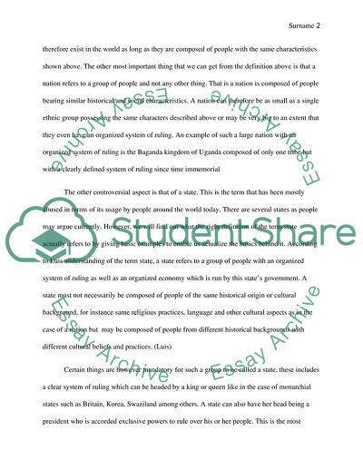 A Strong System of Government and a Running Economy