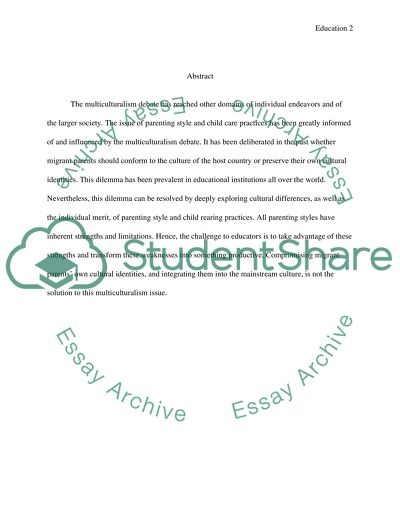 How Do the Debates on Multiculturalism Affect the Understanding of Parenting