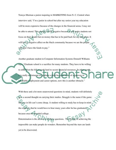 Financial Assistance for a Struggling Student