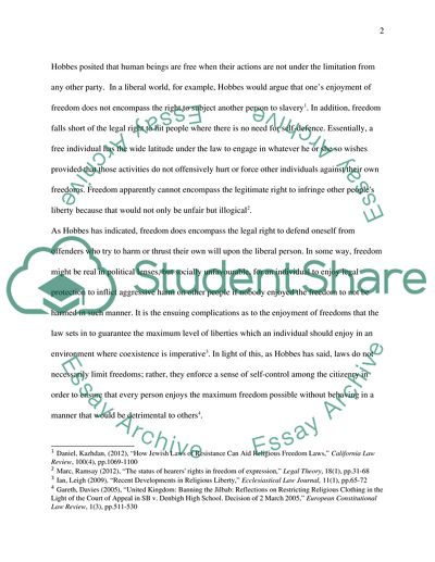 Thomas Hobbes: Freedom and the Law