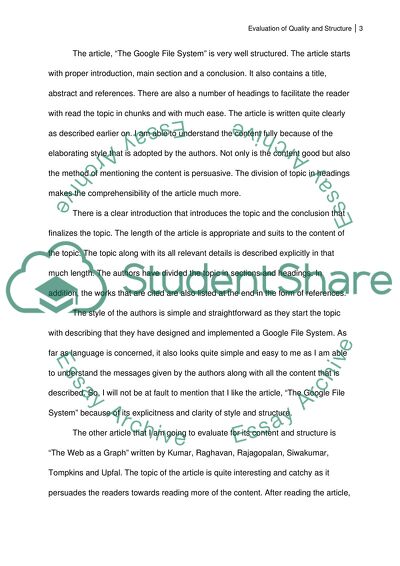 Analyze two given journal papers, criticize and evaluate each article by answering a set of questions concerning the quality and structure of each article