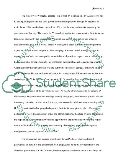 Use of the Media to Spread Fear as a Means for Controlling the Public in V for Vendetta