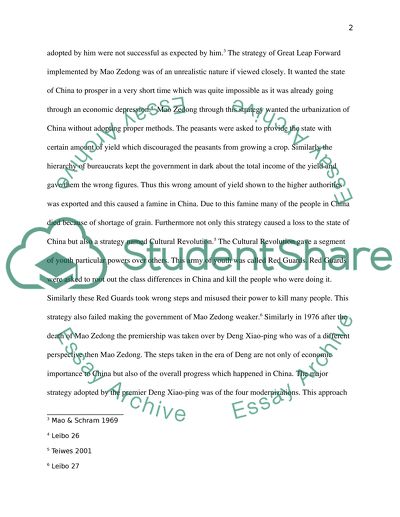 China Change after the Death of Mao Zedong