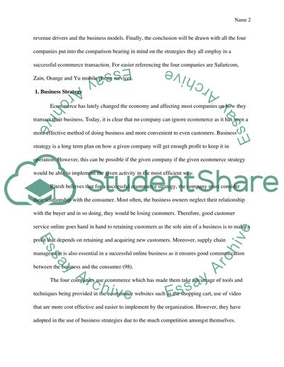 E-commerce Initiative by Competing Firms