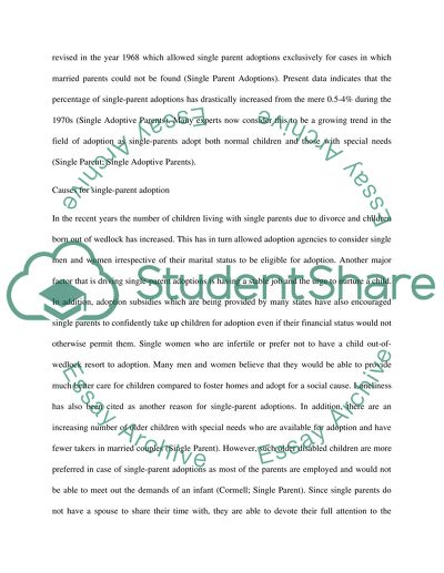 SINGLE PARENT ADOPTION IN THE USA