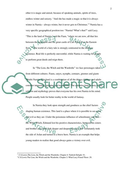 Symbolism of Narnia in The Lion, the Witch and the Wardrobe by C.S.Lewis