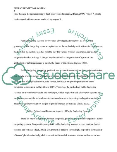 Budgetary Practice in the State and Local Governments of the US