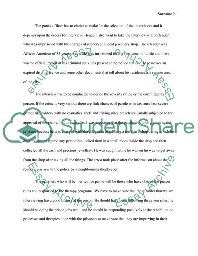 Interviewing a Prisoner