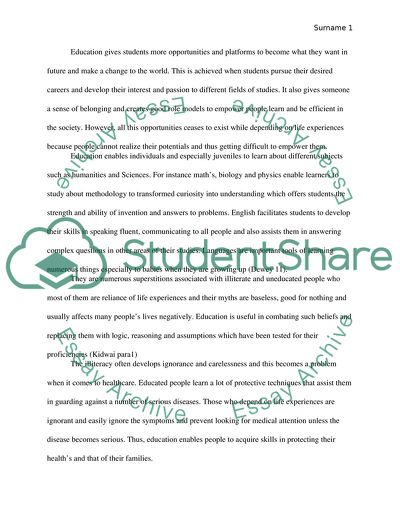 Importance of Education vs Life Experience