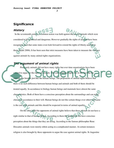 Animal Rights Research Paper Example | Topics and Well Written Essays