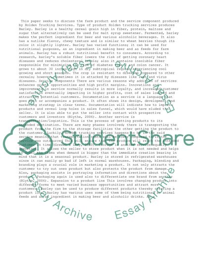 The Analysis of the Holden Trucking Services