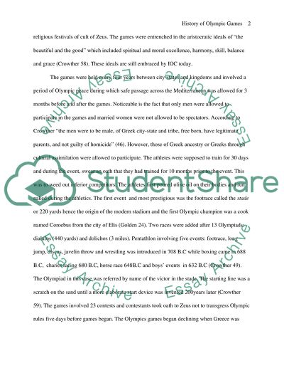 History of the Olympic Games