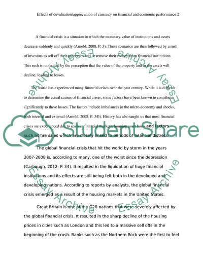 Effects of the Devaluation or Appreciation of Currency on Great Britains Financial Performance