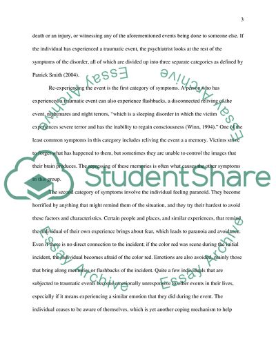 Post Traumatic Stress Syndrome