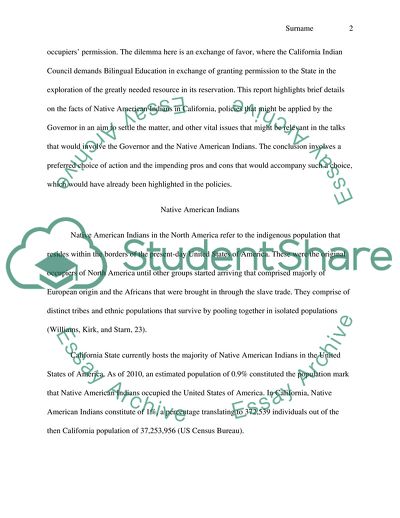 Bilingual Education to Native American Indians