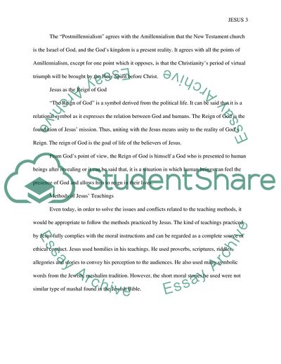 View of Teaching of Jesus from Different Perspectives