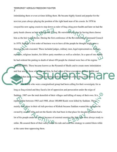 A Freedom Fighter or Terrorist