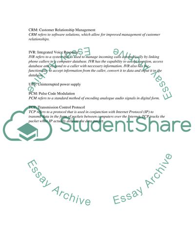Evaluation and Analysis of Voice Over Internet Protocol (VOIP) in Call Centres