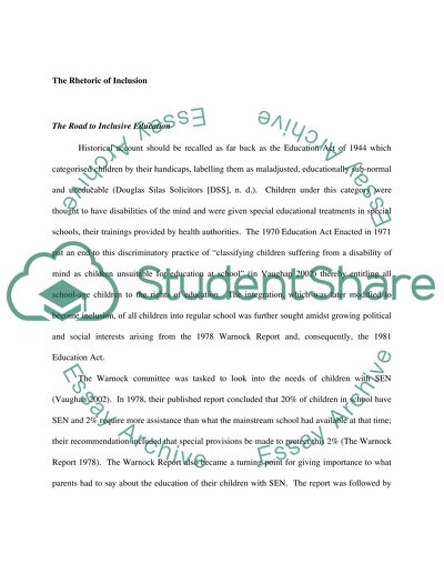 Exploring the Rhetoric and Realities of Inclusion: Where Are We Now