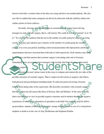 The effects plastic surgery has on todays youth