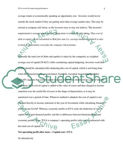 Economic Value Added as Tool for Improving Performances