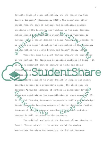 South Australian Curriculum Framework