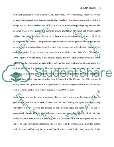 Multi-Agency Practice for Children