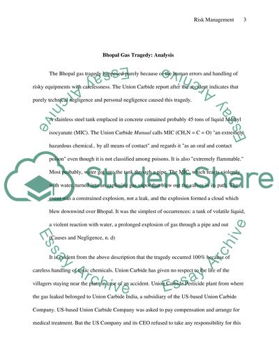The Legality of Risk Management