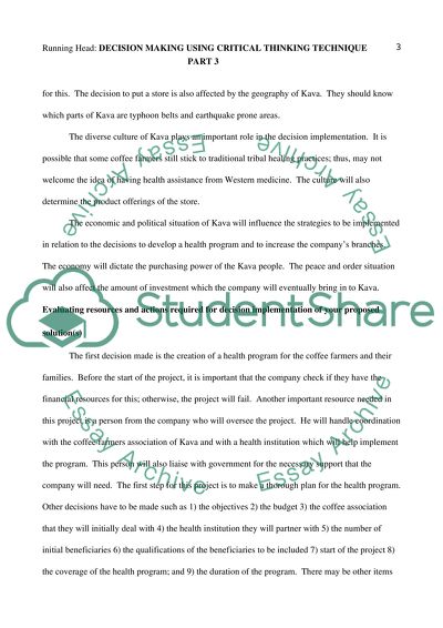 Decision Making using Critical Thinking Techniques Part 3